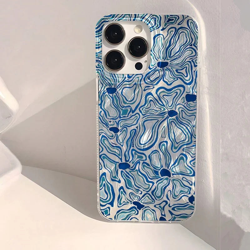 Pink Peach Flower Glitter Shiny Case for Iphone 17 16 16E 15 14 plus 11 12 13 Pro Max X XR XS Max 17 plus Anti-Drop Soft Cover