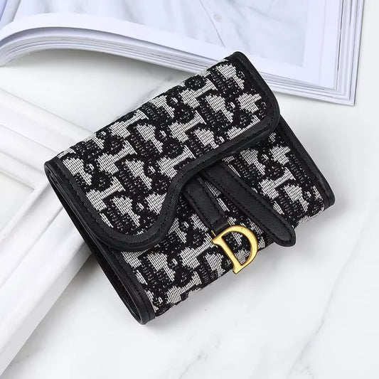 Vintage Style Women'S Wallet New Model D-Clip Coin Purse Multi-Functional Large Capacity Trade Cross-Border Coin Card Holder