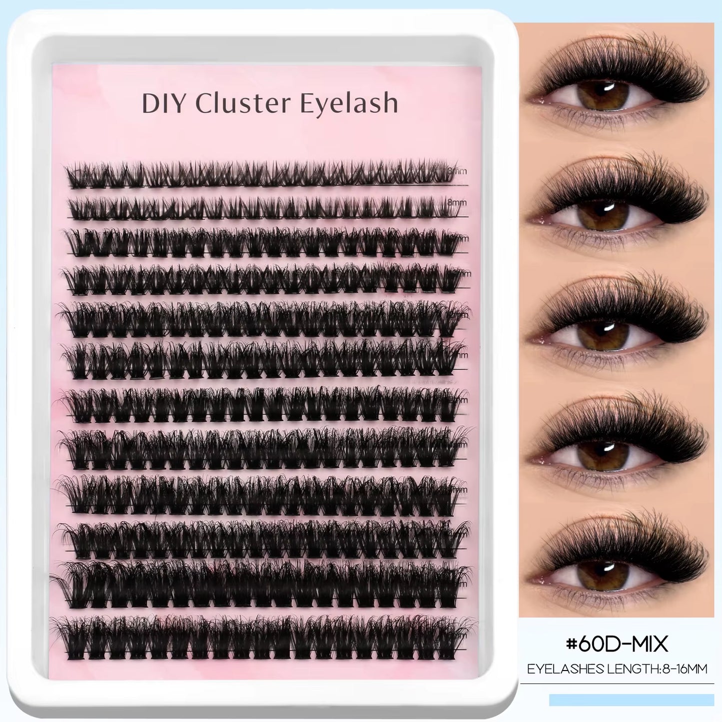 Lashes Clusters Faux Mink Lashes Eyelash Extension Voluminous Fluffy Wispy Cat Eyelashes Eyelashes Clusters Makeup