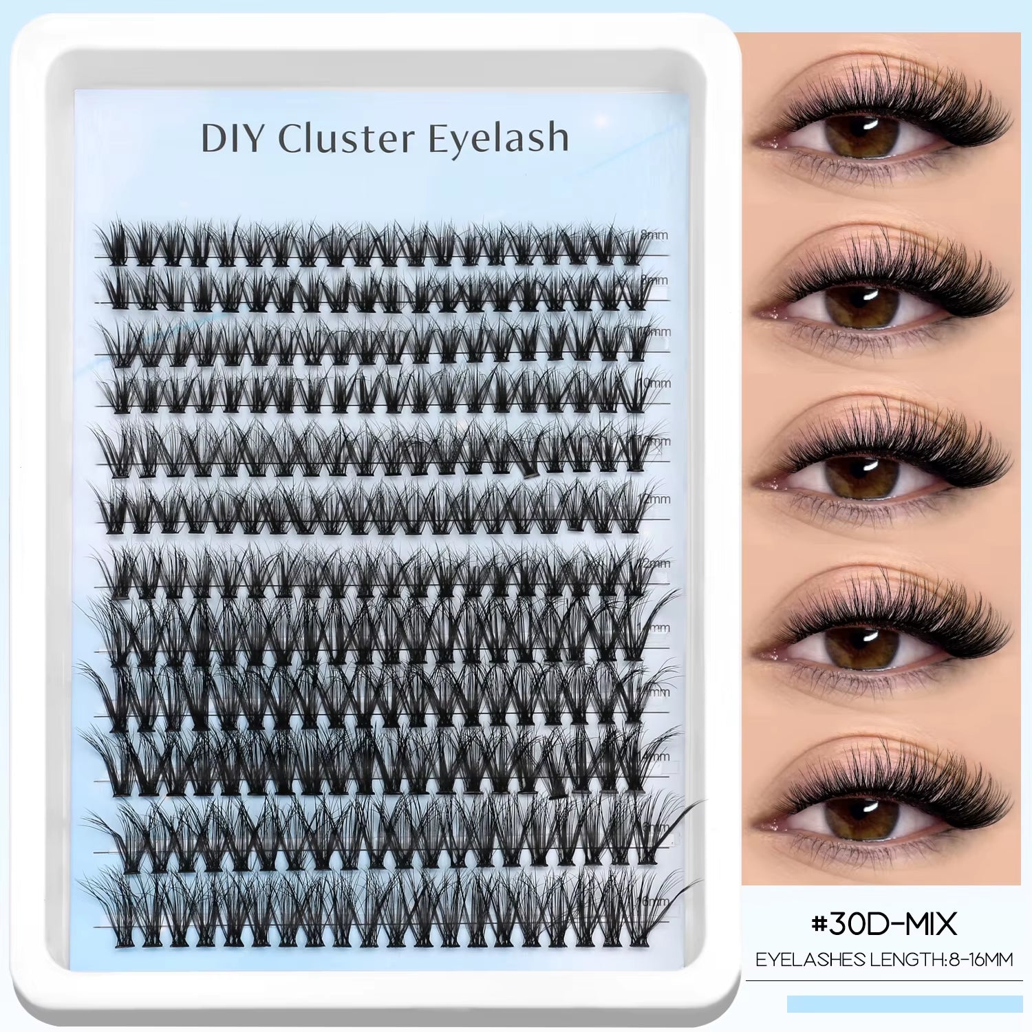 Lashes Clusters Faux Mink Lashes Eyelash Extension Voluminous Fluffy Wispy Cat Eyelashes Eyelashes Clusters Makeup