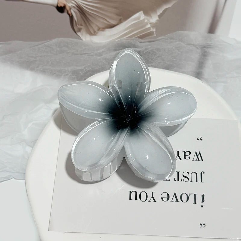 Leopard Print Flower Hair Claw Clips Women Girls Hawaiian Gradient Hairpins Hair Accessories Shark Barrettes Sweet Shark Claws