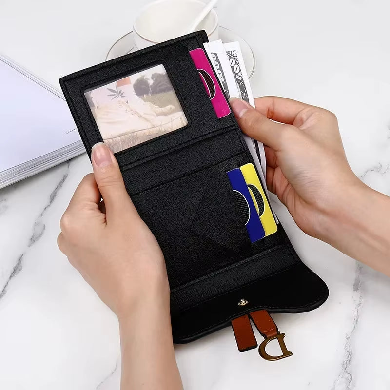 Vintage Style Women'S Wallet New Model D-Clip Coin Purse Multi-Functional Large Capacity Trade Cross-Border Coin Card Holder