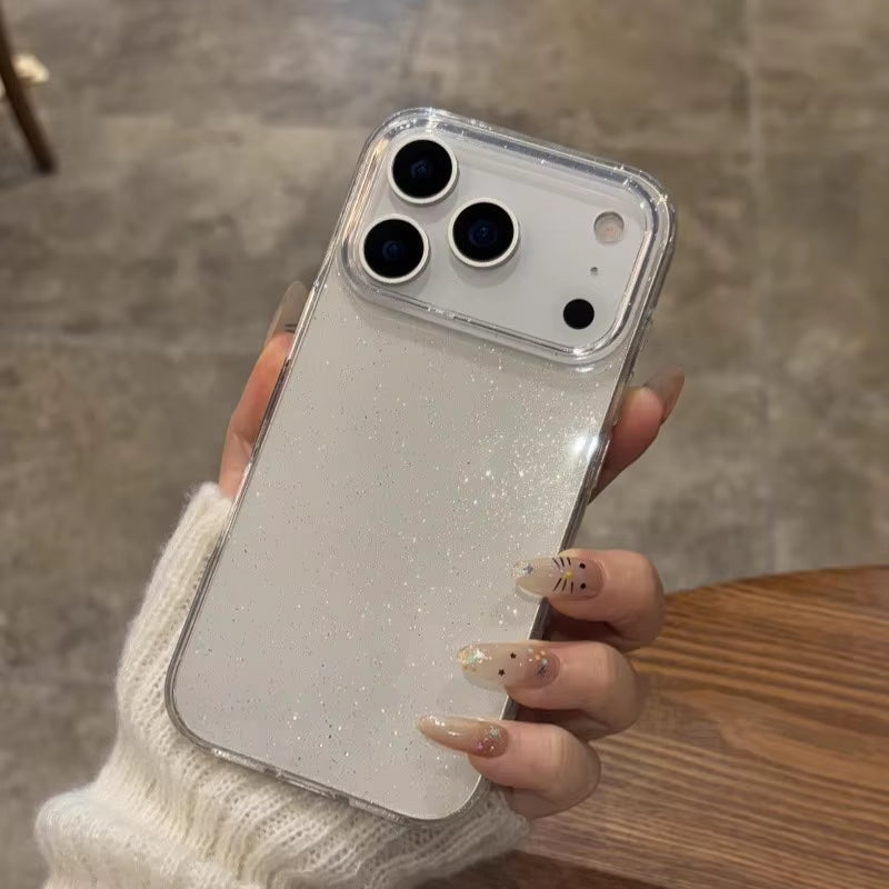 Luxury Fashion Bling Glitter Transparent Phone Case for Iphone 17 Pro Max 16 15 14 13 12 11 XS X XR 7 8 16 plus 16E 17 Air Cover