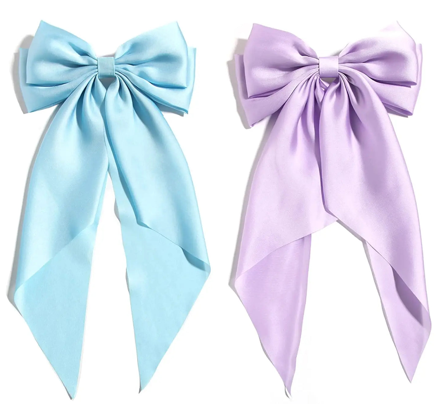 Solid Color Bow Ribbon Hair Clip New Women Large Bowknot Barrettes Women Ponytail Clip Headband Girls Hair Accessories Gift