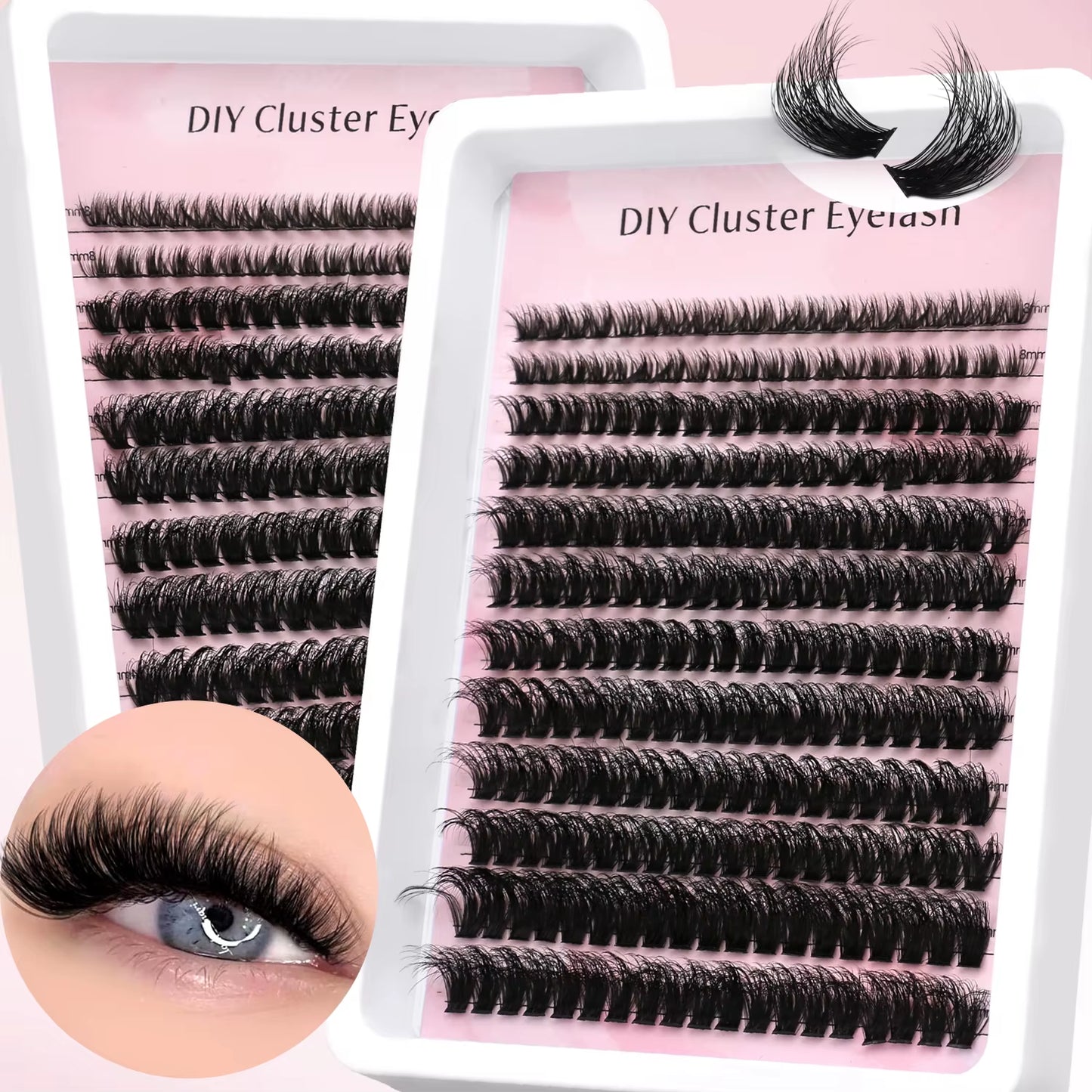 Lashes Clusters Faux Mink Lashes Eyelash Extension Voluminous Fluffy Wispy Cat Eyelashes Eyelashes Clusters Makeup